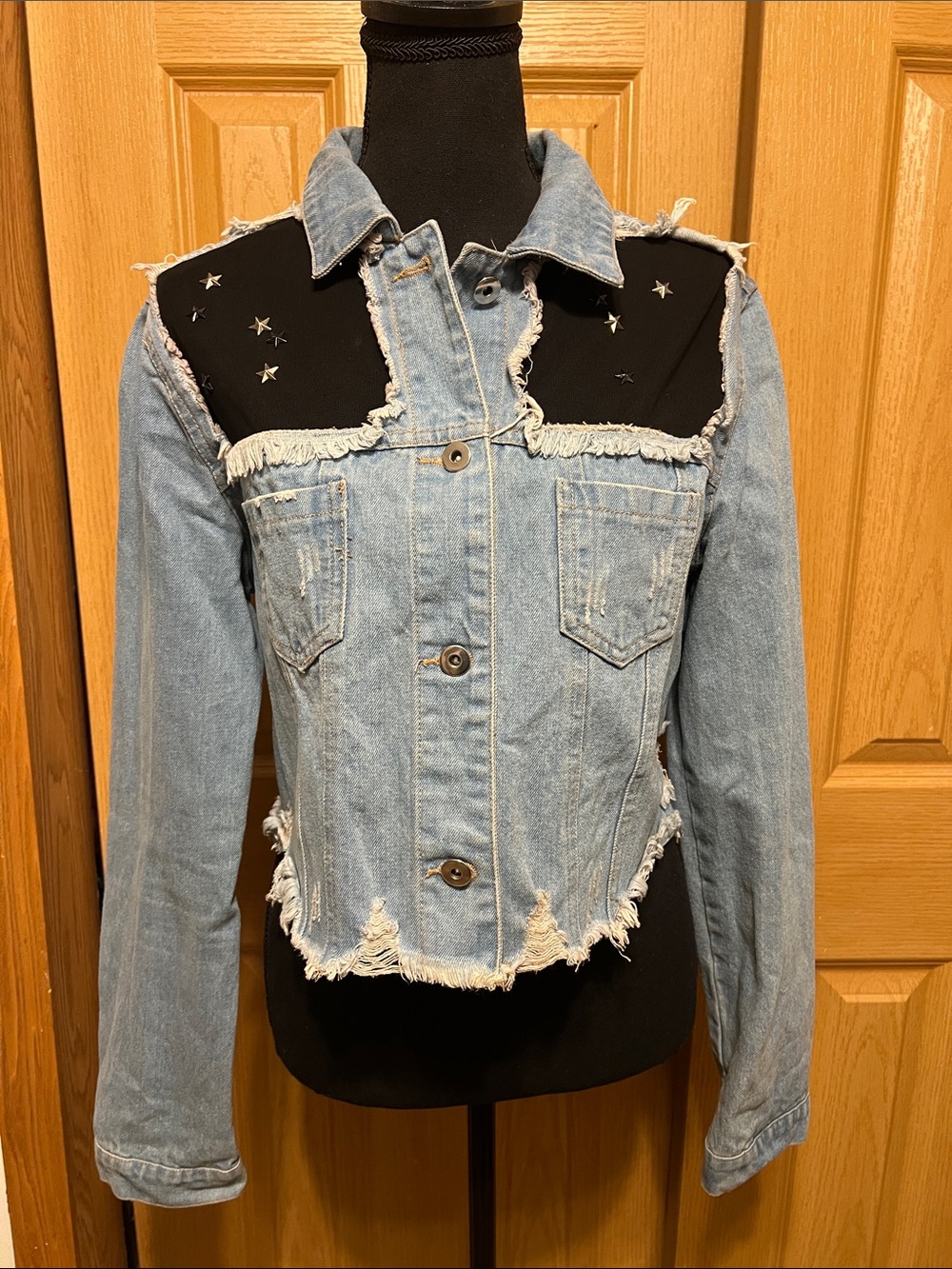 NWOT REHAB Denim Cropped Jean Jacket